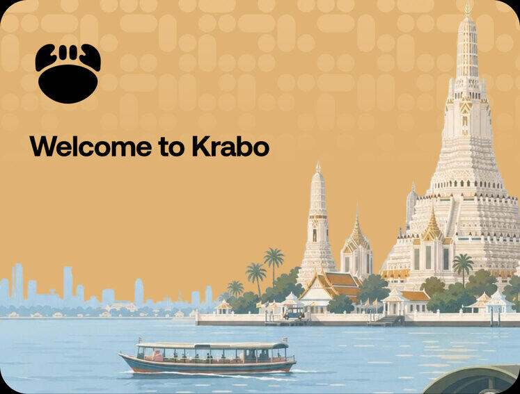 Krabo — экран приветствия